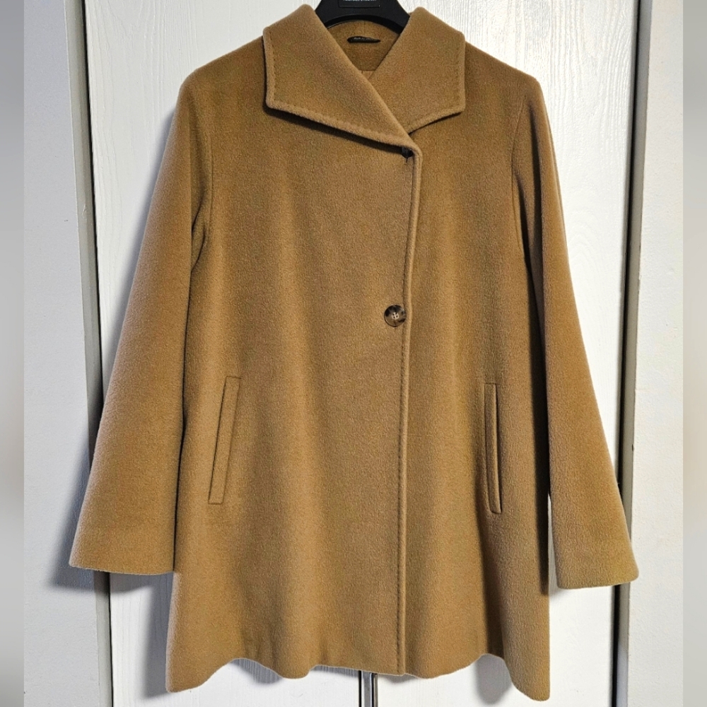 CINZIA ROCCA Tan Cashmere Wool Coat US size 10
